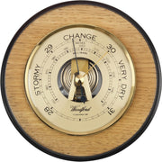 Luxury Oak Barometer Wall Mount | German Mechanism | Weather Station