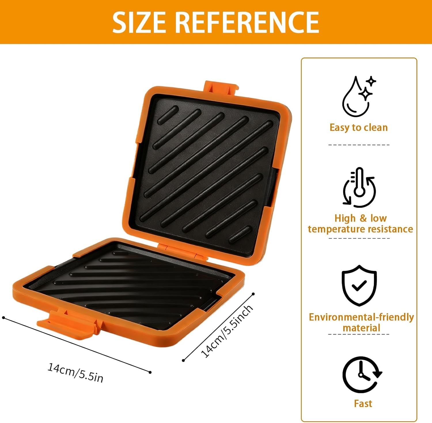 Microwave Toastie Maker Grill Panini Press Non Stick Orange
