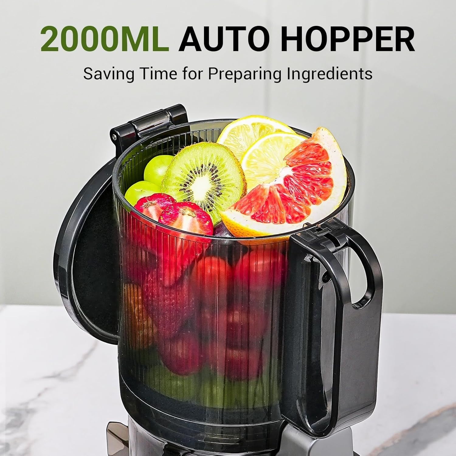 Cold Press Juicer 145mm Wide Feed Opening 250W Auto Feed Triple Filter
