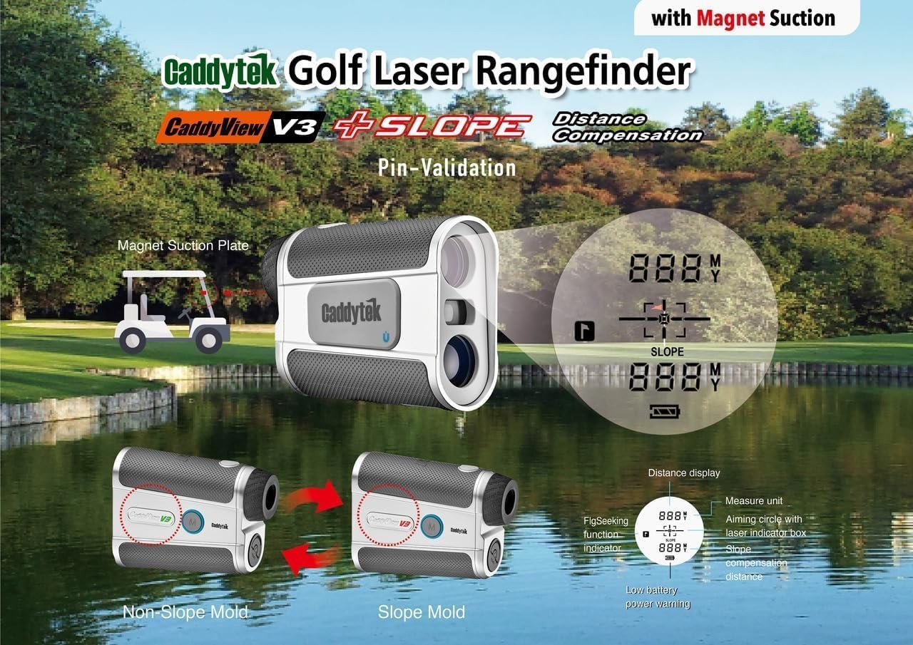 Golf Laser Rangefinder Slope Pin Lock Validation 800Y Magnet 6X