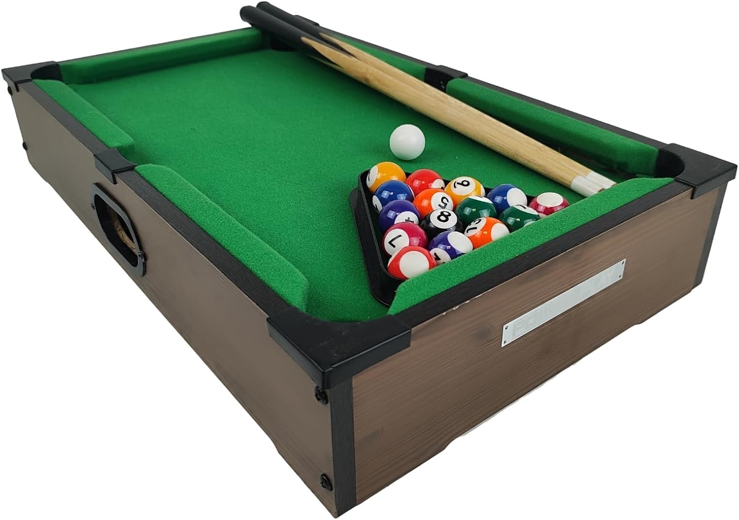 20–25in Tabletop Pool Game Portable Wooden Mini Billiards Set