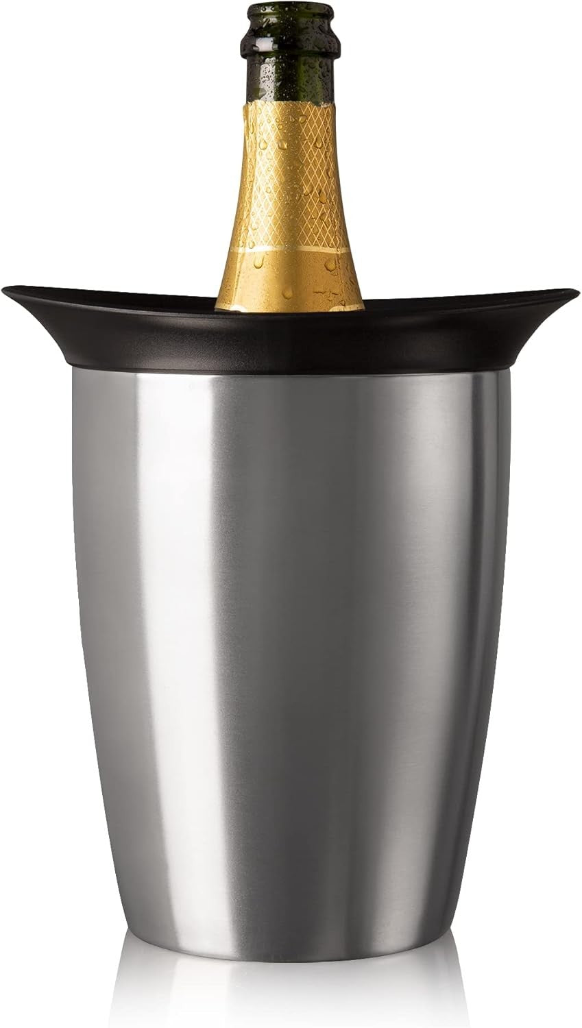 Stainless Steel Champagne Cooler Ice Free Wine Bottle Chiller Reusable Sleeve