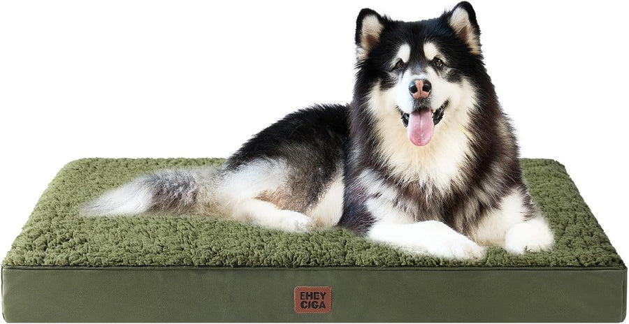 Orthopedic XXL Dog Bed 120x74x9cm Washable Cover Non Slip Green