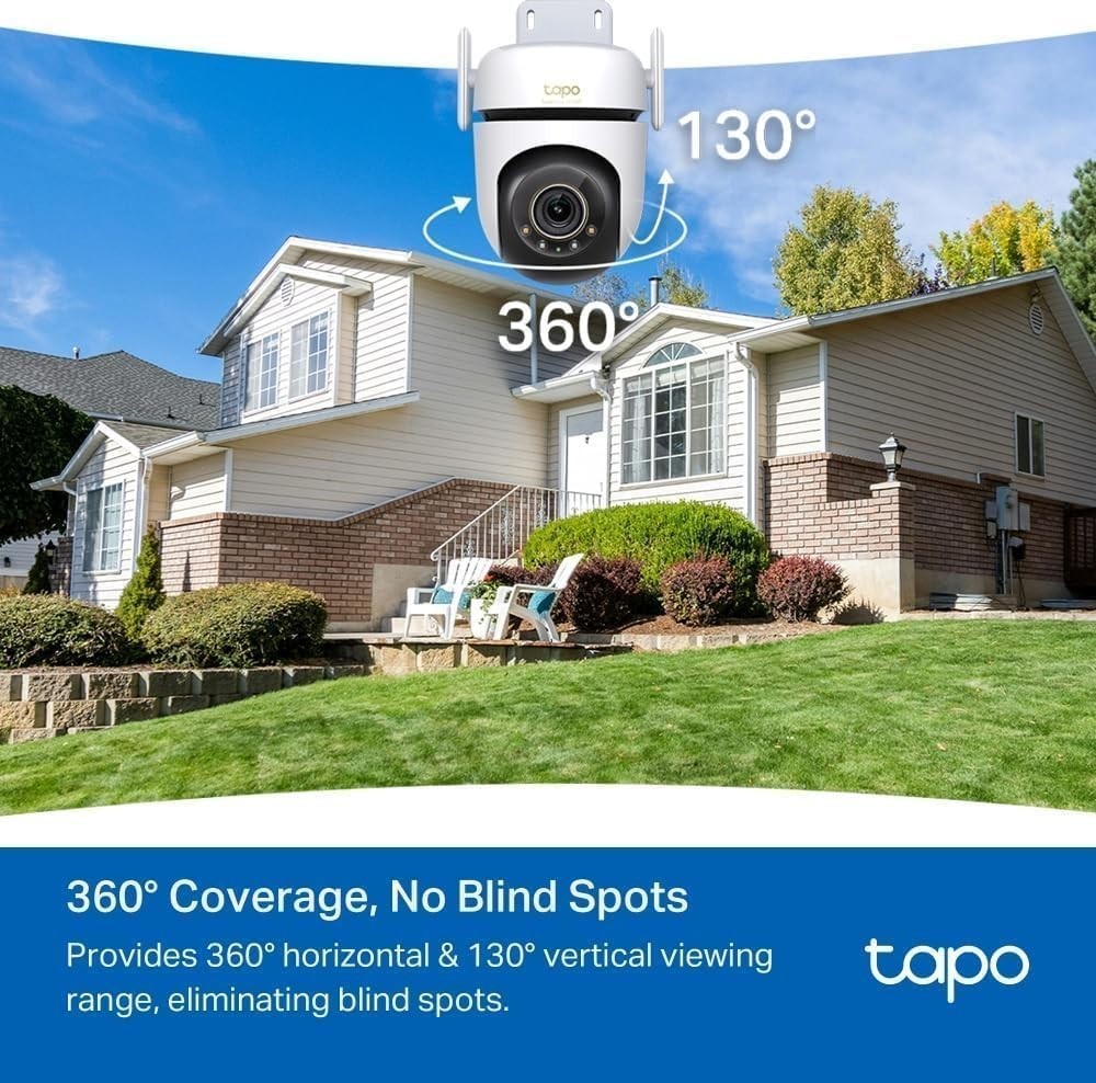 3K 5MP PTZ Outdoor Security Camera 360° WiFi AI Night Vision IP66
