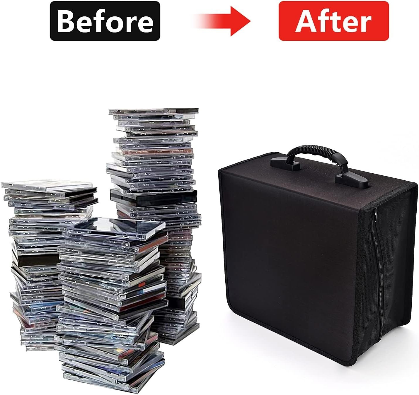 432 Disc CD DVD Storage Binder Case Zipper Media Organizer Black