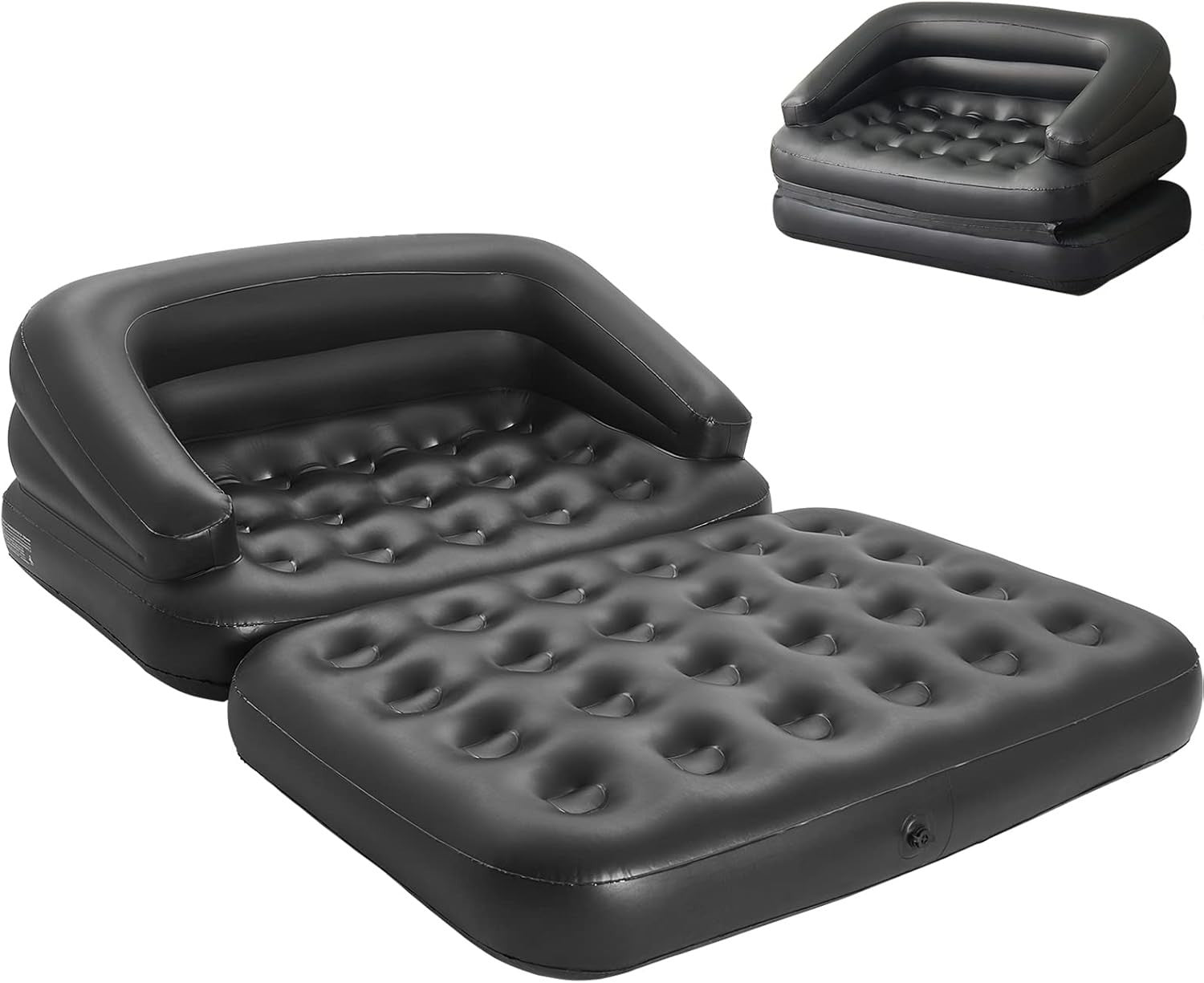 Inflatable Double Air Sofa Bed 198x137x61cm Outdoor Camping Couch