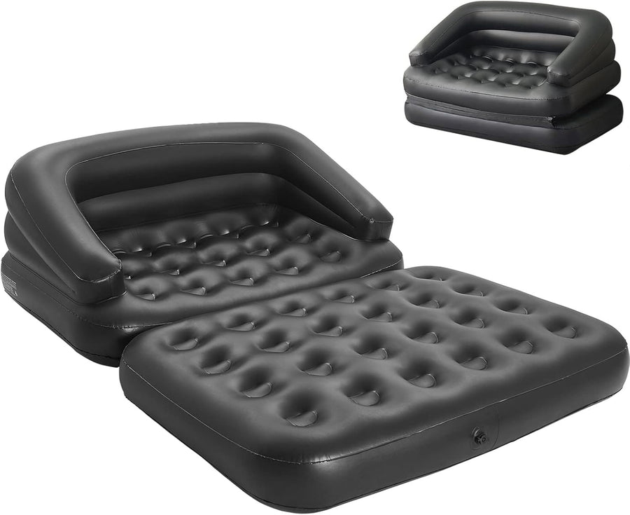 Inflatable Double Air Sofa Bed 198x137x61cm Outdoor Camping Couch