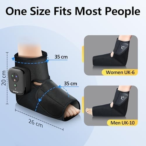 Cordless Foot Massager with Heat & Compression, Portable Pain Relief Boot