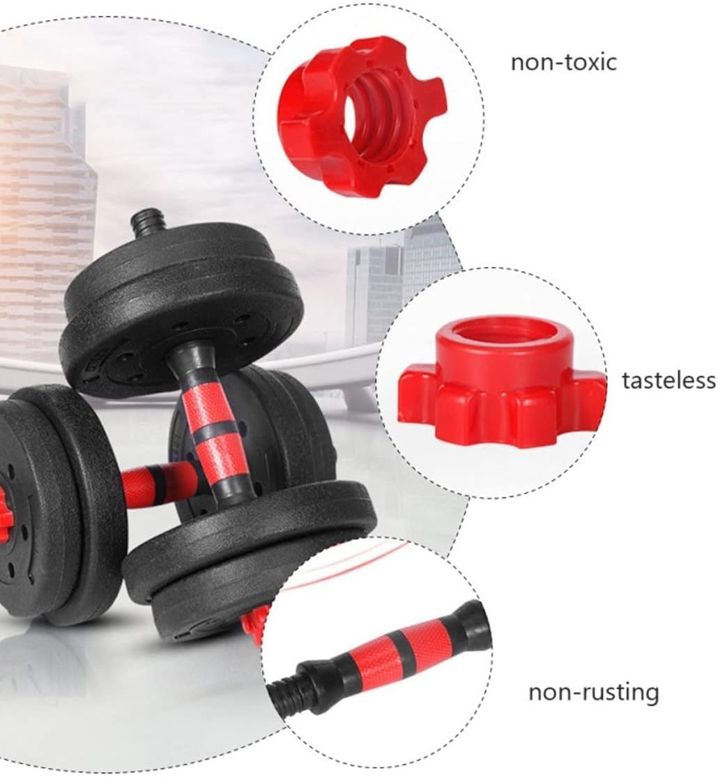 30kg Adjustable Dumbbell Barbell Set Extended Bar Home Gym Weights
