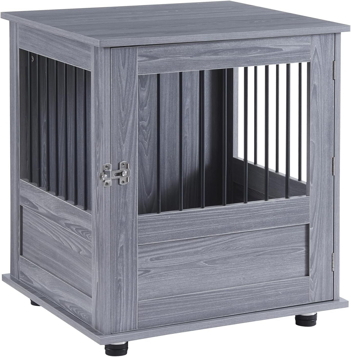 Indoor Metal Dog Crate with Flat Tabletop 60x50x70cm Secure Kennel Cage