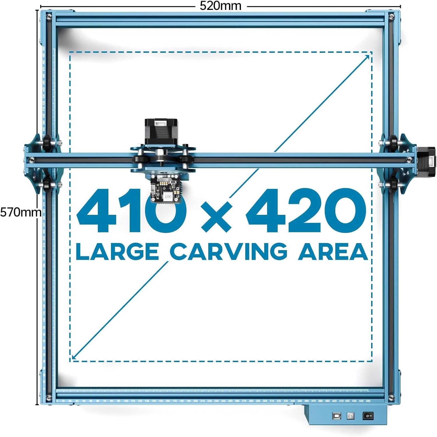 5W Laser Engraver Desktop Cutter High Precision Wood Acrylic 410x420mm