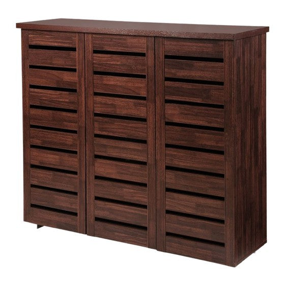 Shoe Cabinet 5 Tier Storage Unit with 3 Doors | Oak Effect, Space Saving