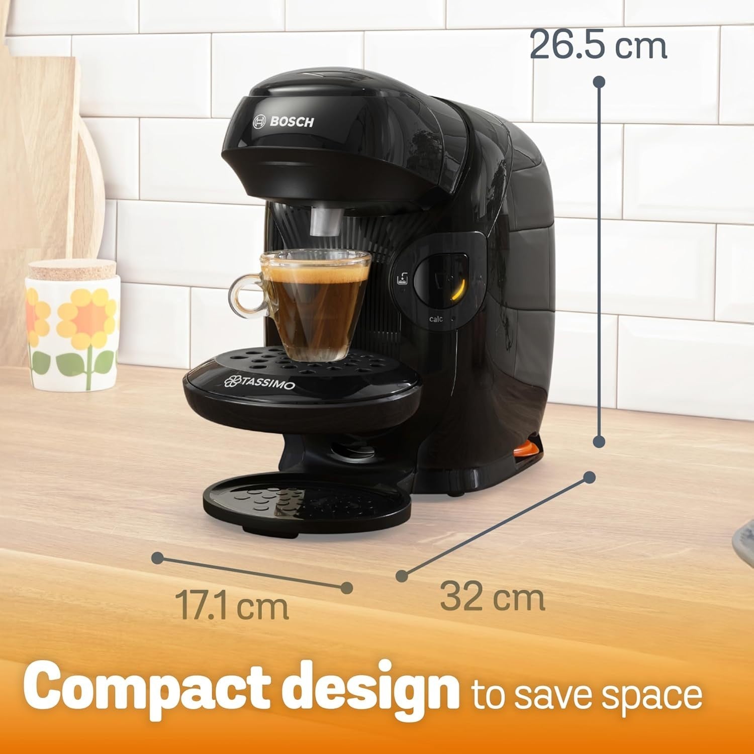 Pod Coffee Machine Starter Bundle | 40 Drinks Included | Auto Clean | 0.7L