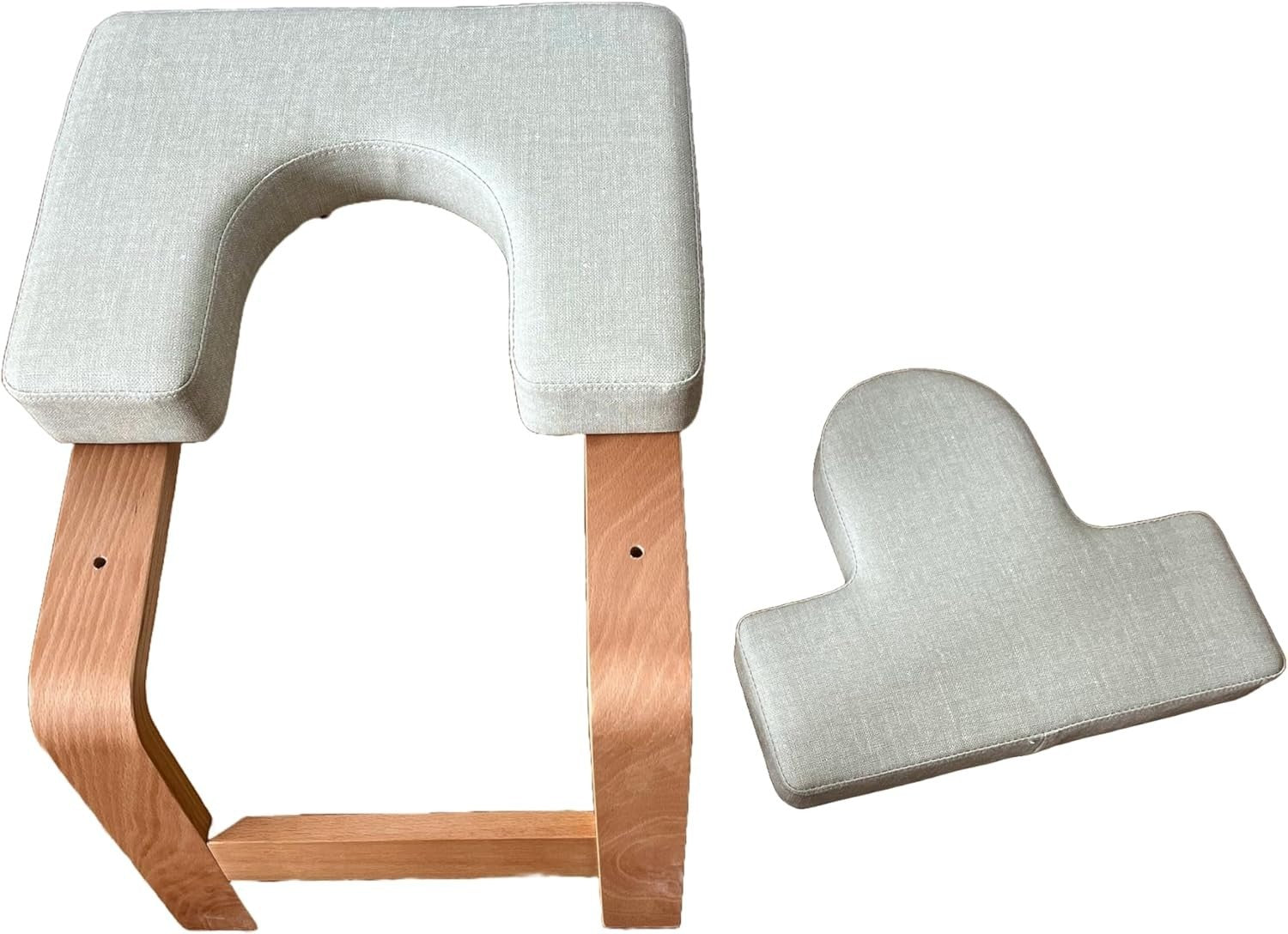 Wooden Headstand Yoga Bench Inversion Stool Strength Training Support
