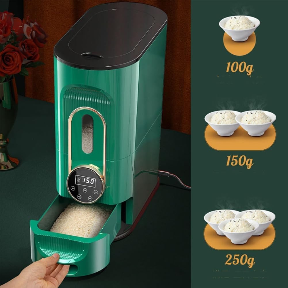 10KG Intelligent Electric Rice Dispenser Airtight Automatic Grain Bin