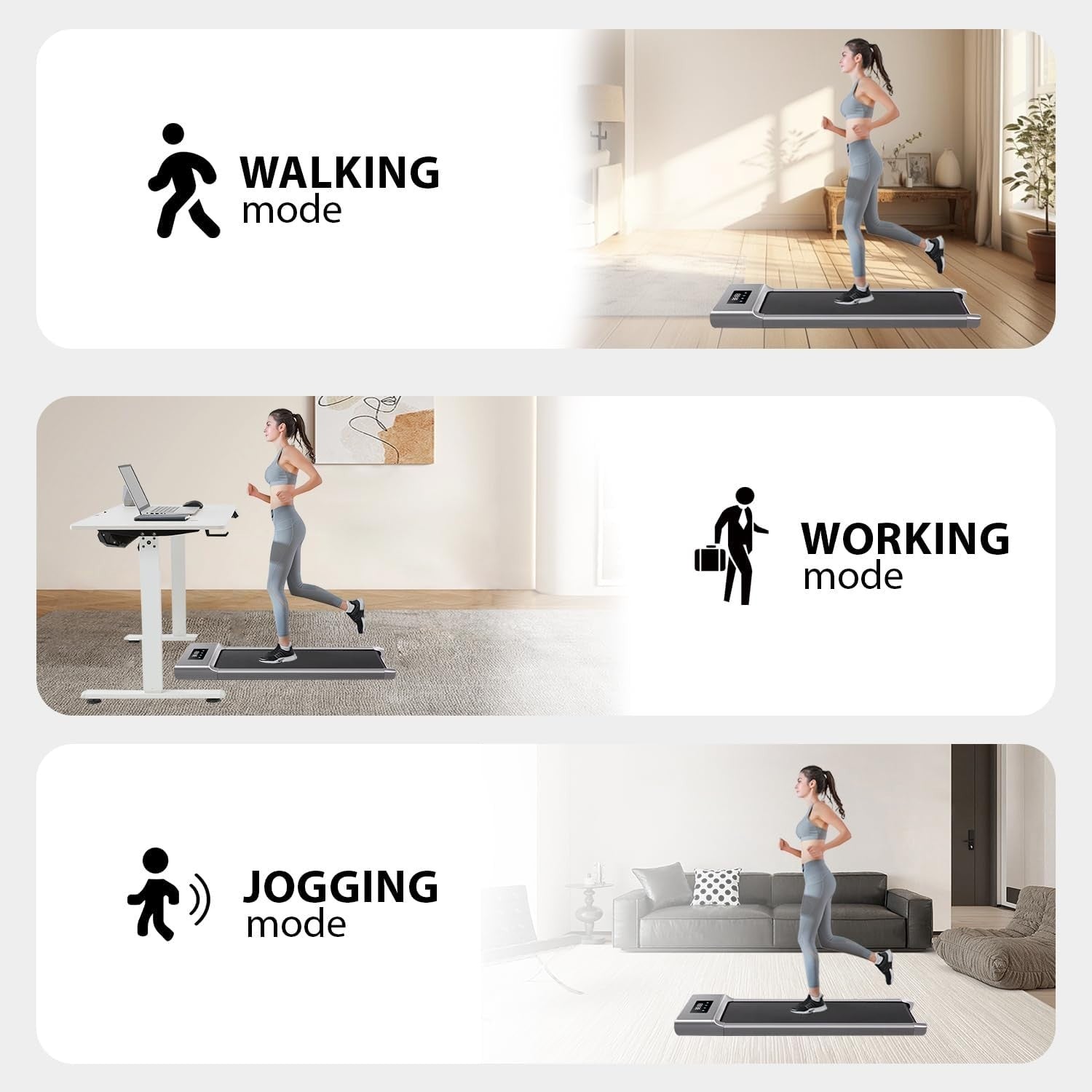 Under Desk Treadmill 1-12km/h Foldable Walking Pad with Bluetooth Speaker