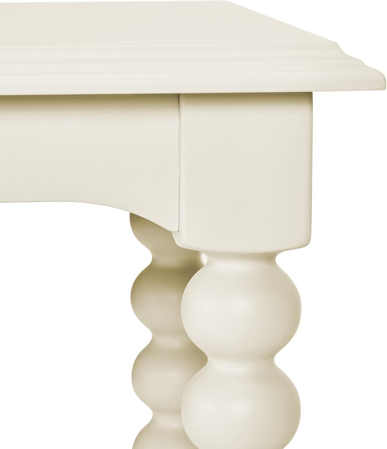 Slimline Hallway Console Table Linen Finish 142x76x34cm Sturdy Display