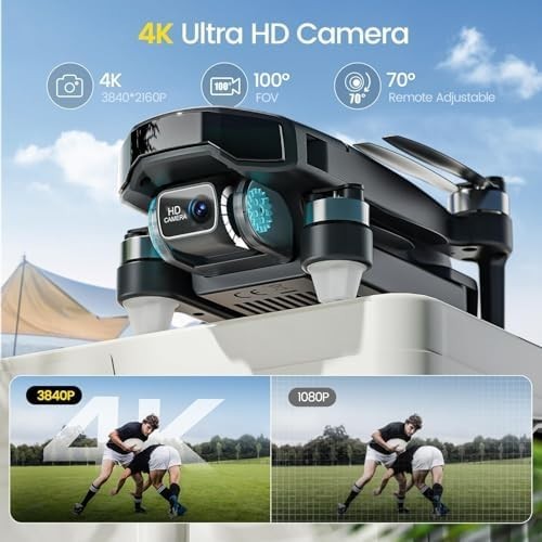 Holy Stone HS460 GPS Drone 4K Camera, 26 Min Flight, FPV, Foldable, Beginner