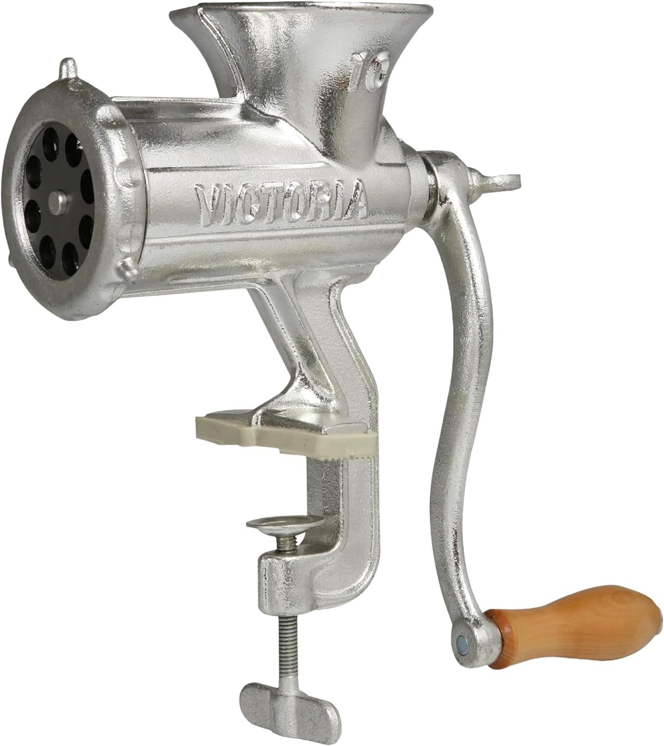 No 10 Cast Iron Meat Grinder Sausage Stuffer Manual Mincer Clamp