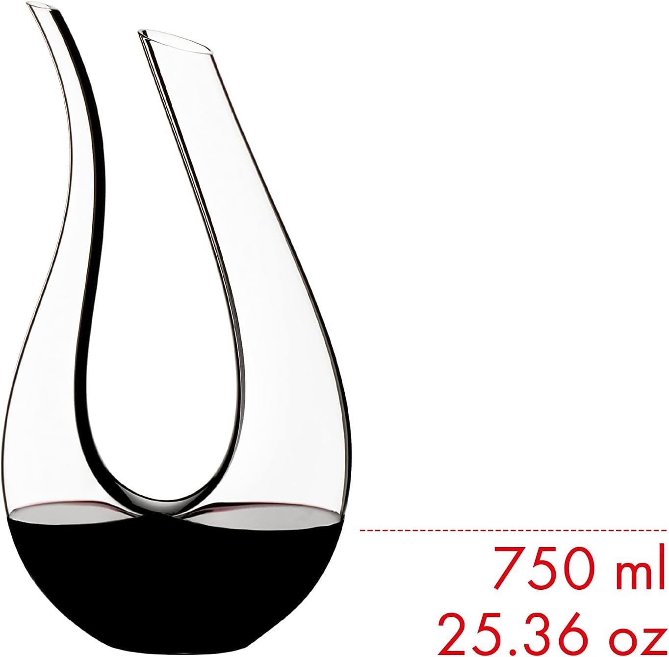 Luxury 1500ml Crystal Wine Decanter Hand-Blown U-Shaped Aerator Gift