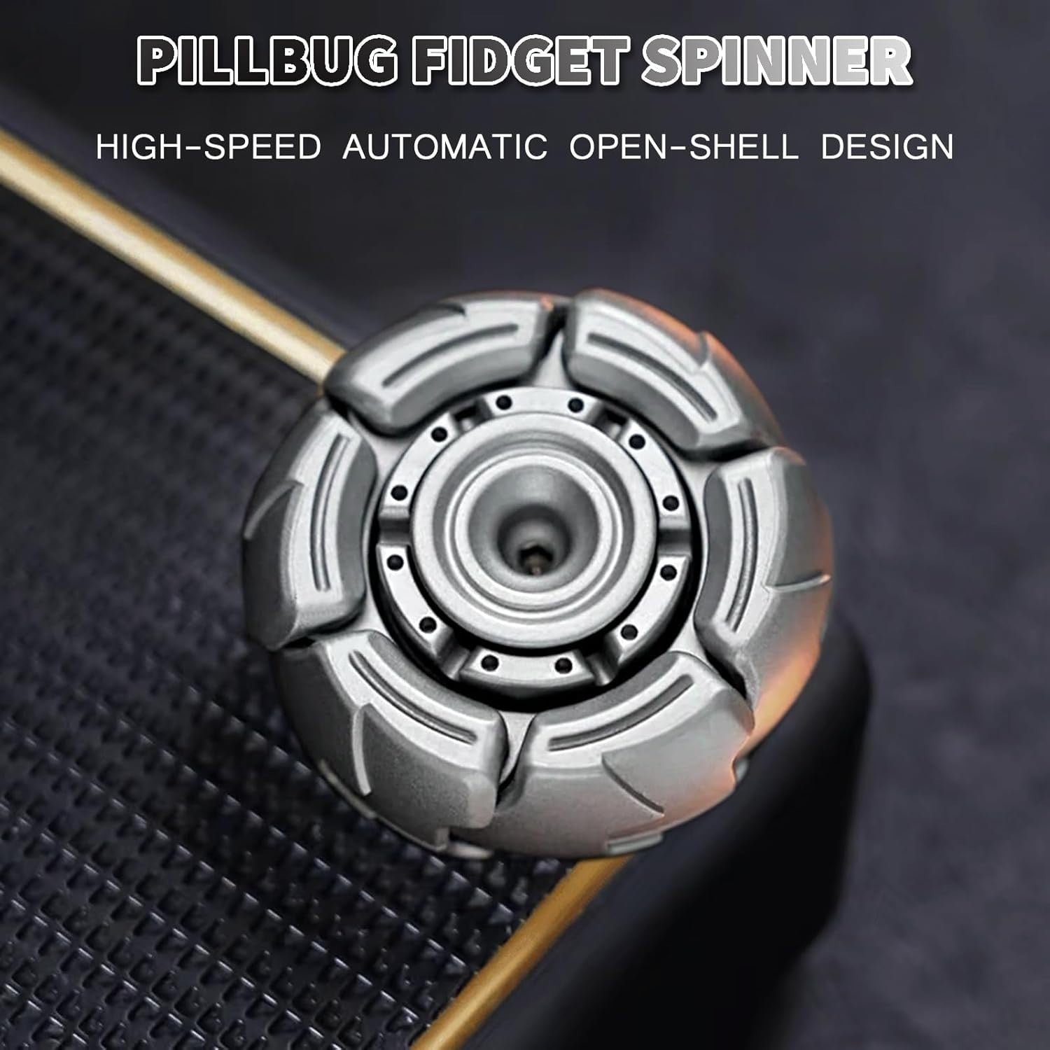 Grey Alloy UFO Fidget Spinner Open Shell Smooth Spin EDC Stress Relief