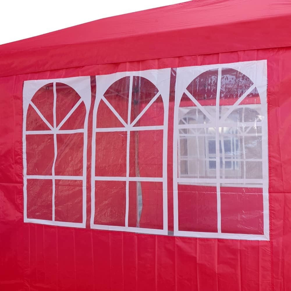 3x3M Red Pop Up Gazebo Waterproof Garden Party Tent Marquee with Carry Bag