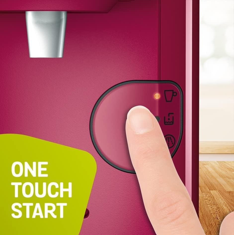 Pink Capsule Coffee Machine 0.7L Compact One-Touch Brewer Auto Clean 1300W
