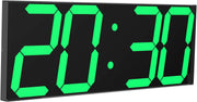 18" Digital LED Wall Clock Green Display Timer Thermometer Calendar USB