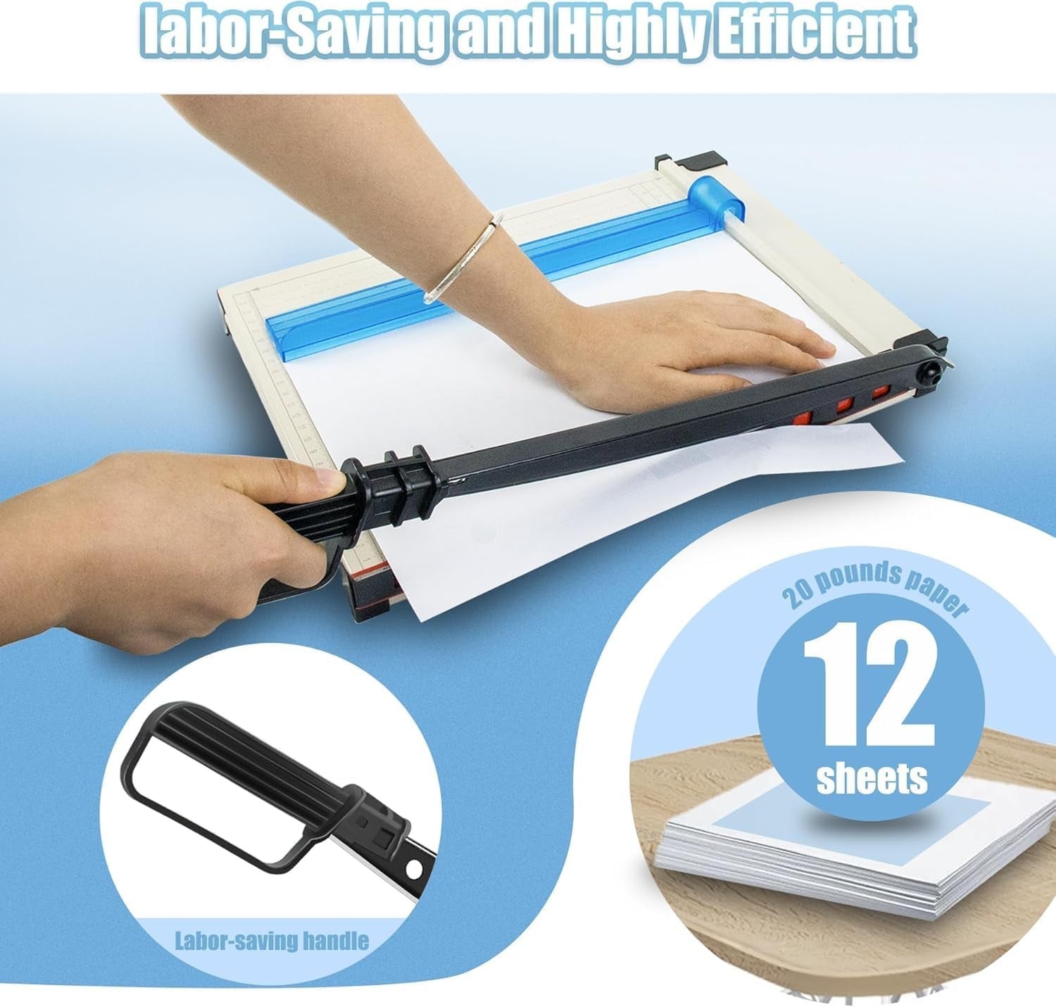 A4 Guillotine Paper Cutter 12 Sheet Heavy Duty Trimmer for Card & Craft