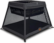 Travel Cot Playpen Lightweight Foldable Baby Bed w/ Mattress & Storage Dark Grey