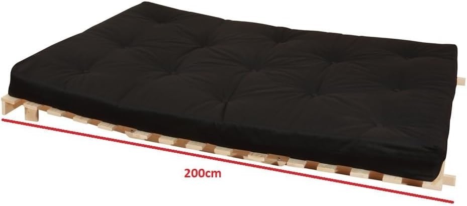 Double Futon Sofa Bed 137cm Harmony Grey Wool Mix with Wood Frame