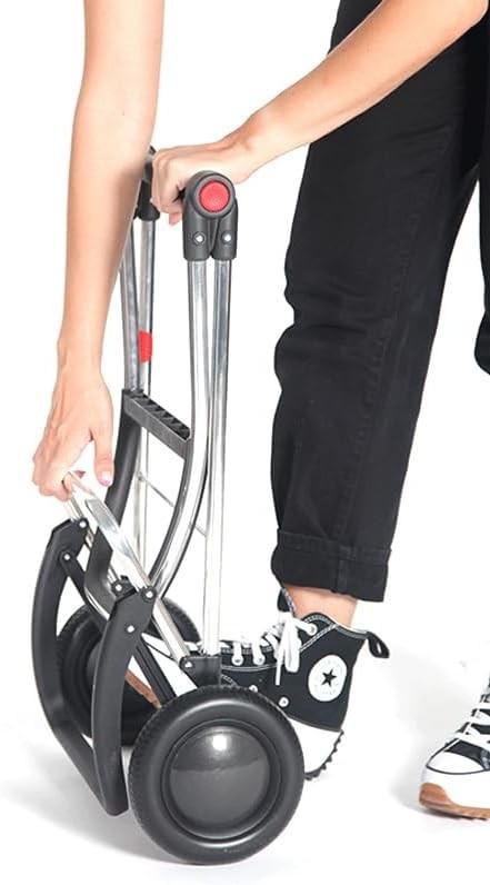 Foldable 2-Wheel Aluminium Shopping Trolley | Large Capacity Cart