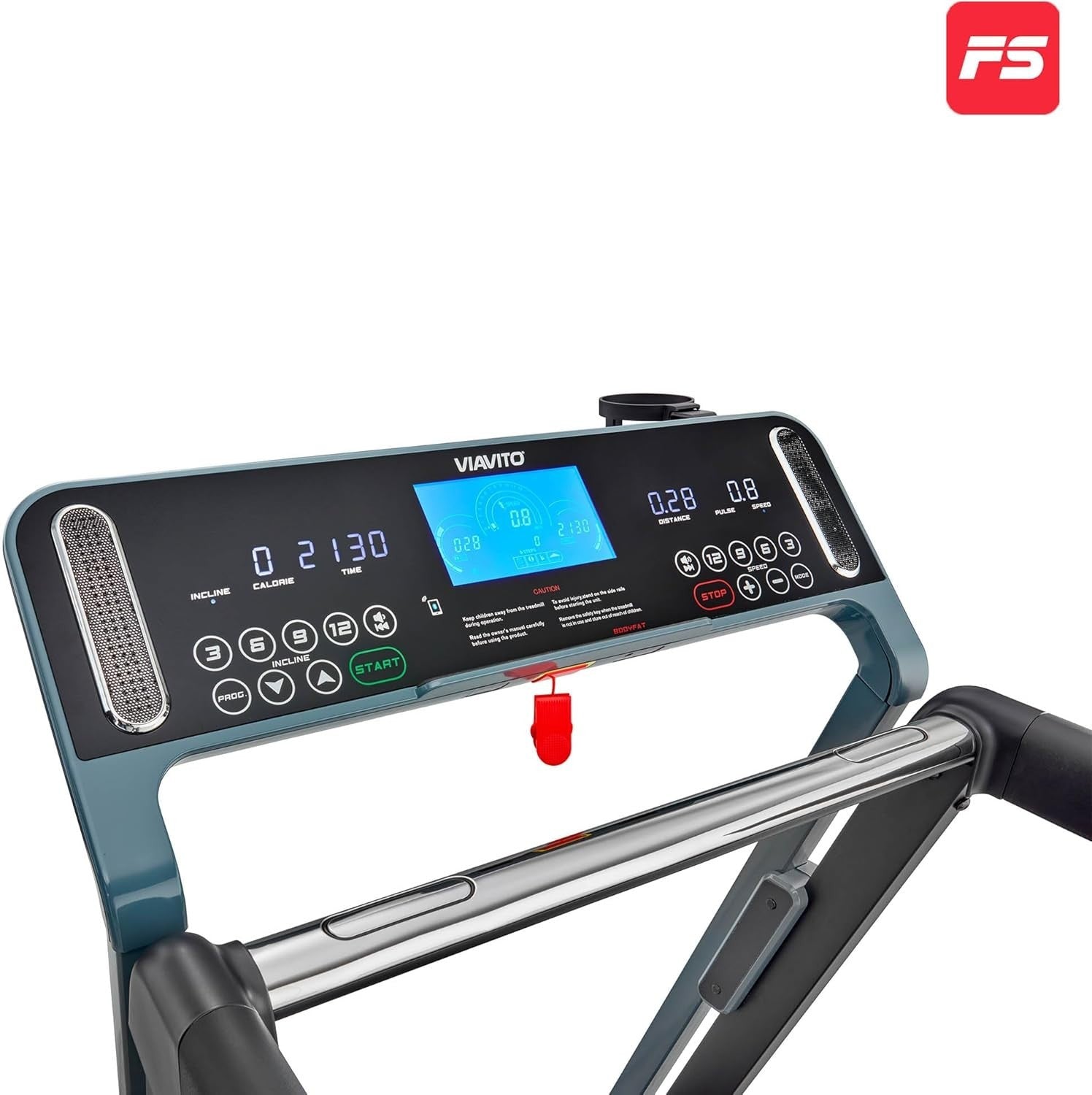 Folding Treadmill 12kph Home Gym Electric Incline Fitness Machine