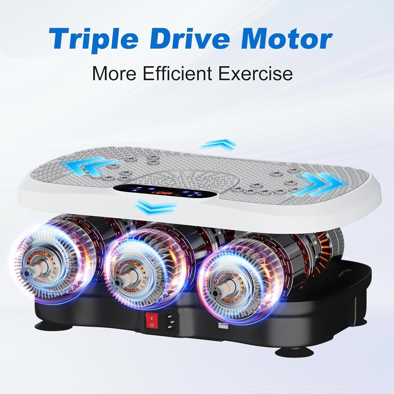 White Vibration Plate Exercise Machine Weight Loss Lymphatic Drainage 99 Levels