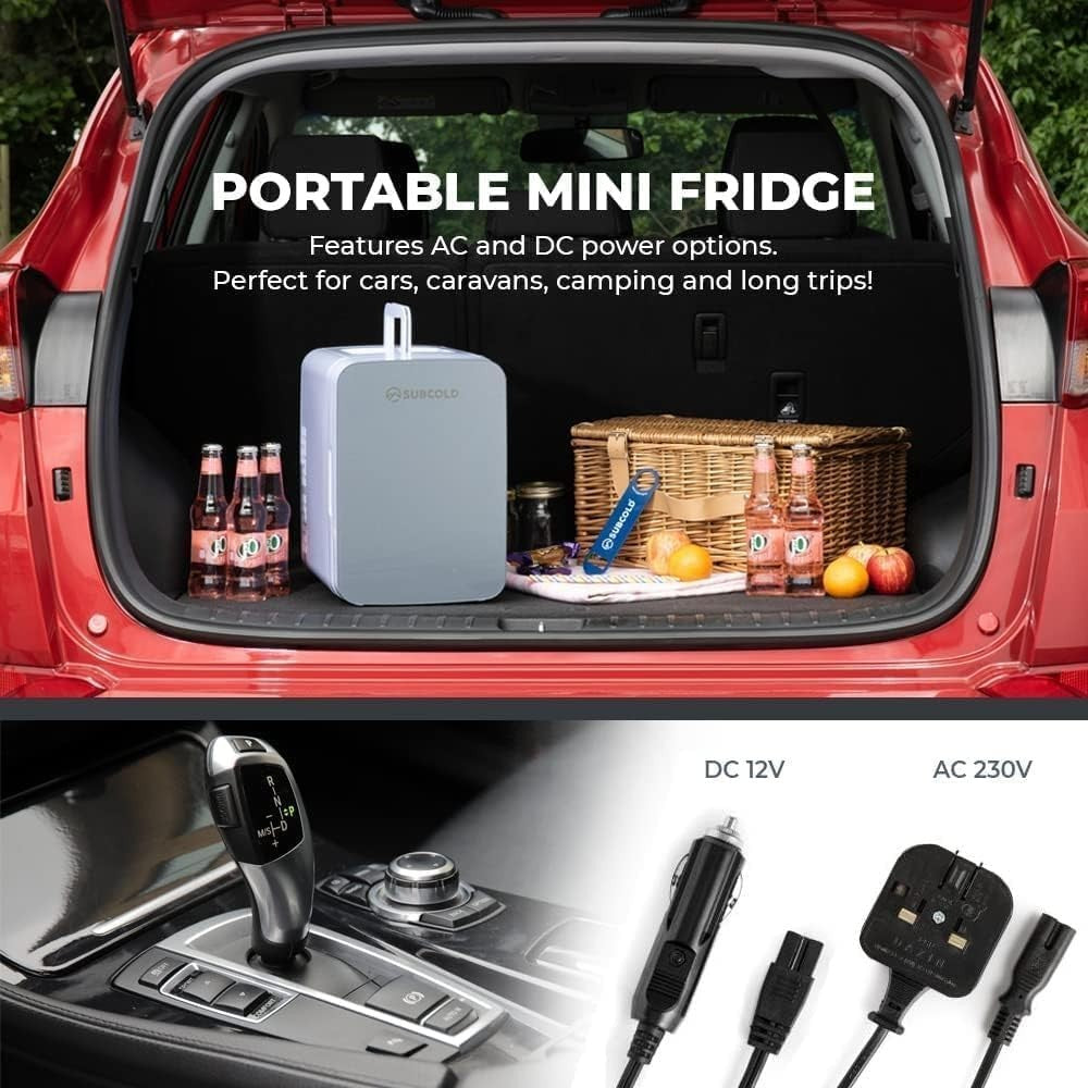 Portable Mini Fridge Cooler & Warmer 10L Compact AC/DC Small Free-Standing