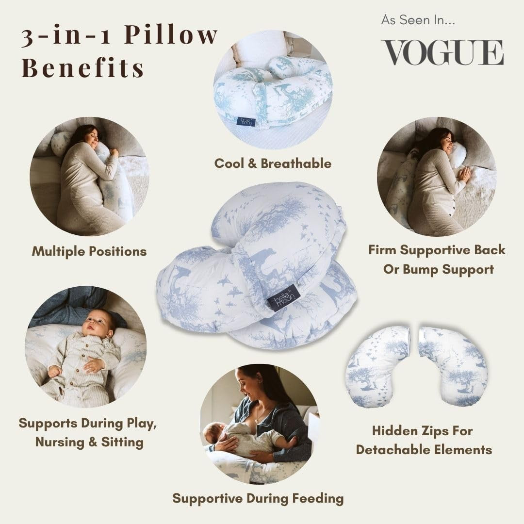 Pregnancy Pillow Full Body Support Adjustable Nursing Maternity Sleep Pillow