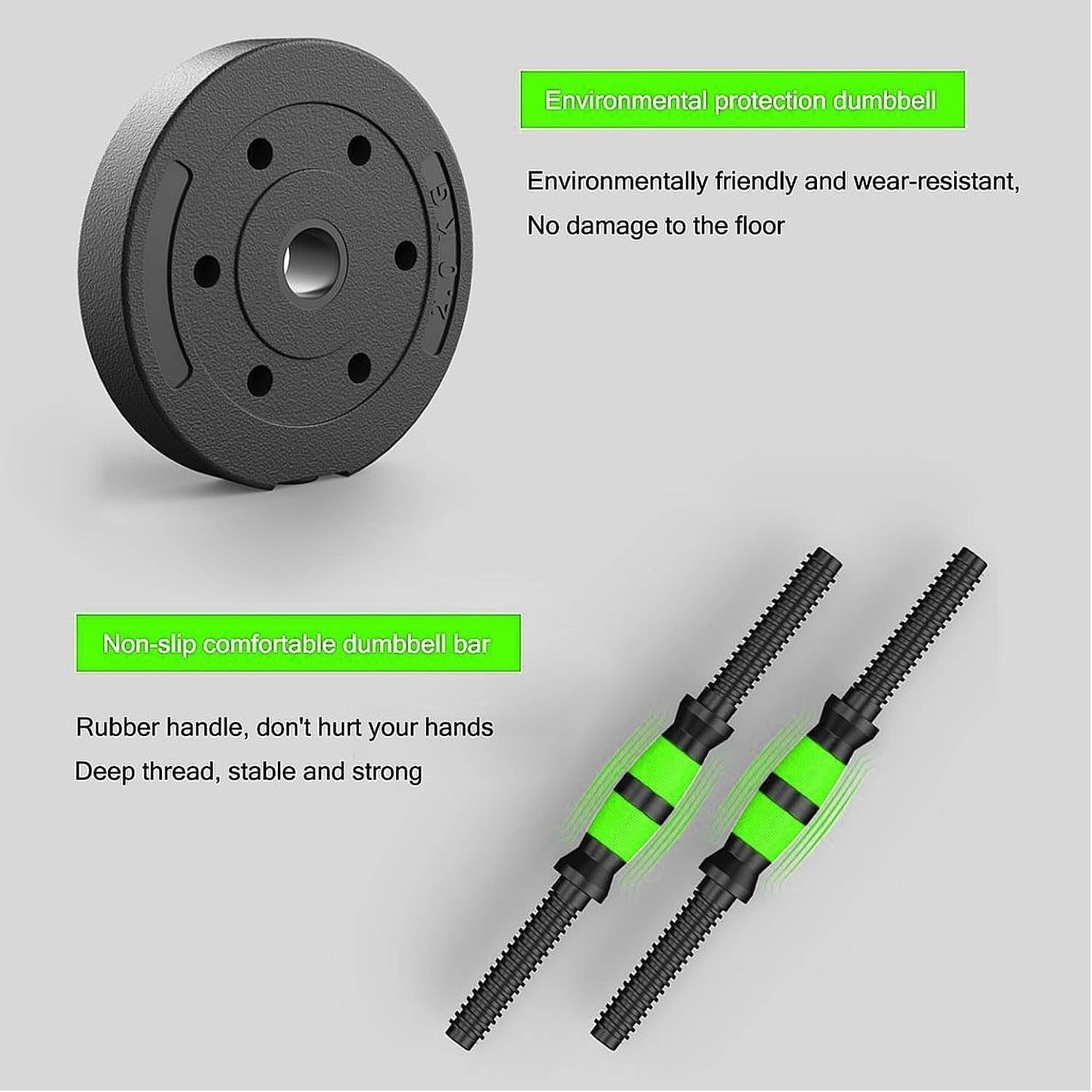 6-in-1 Adjustable Dumbbell Barbell Kettlebell Home Gym Weights Set