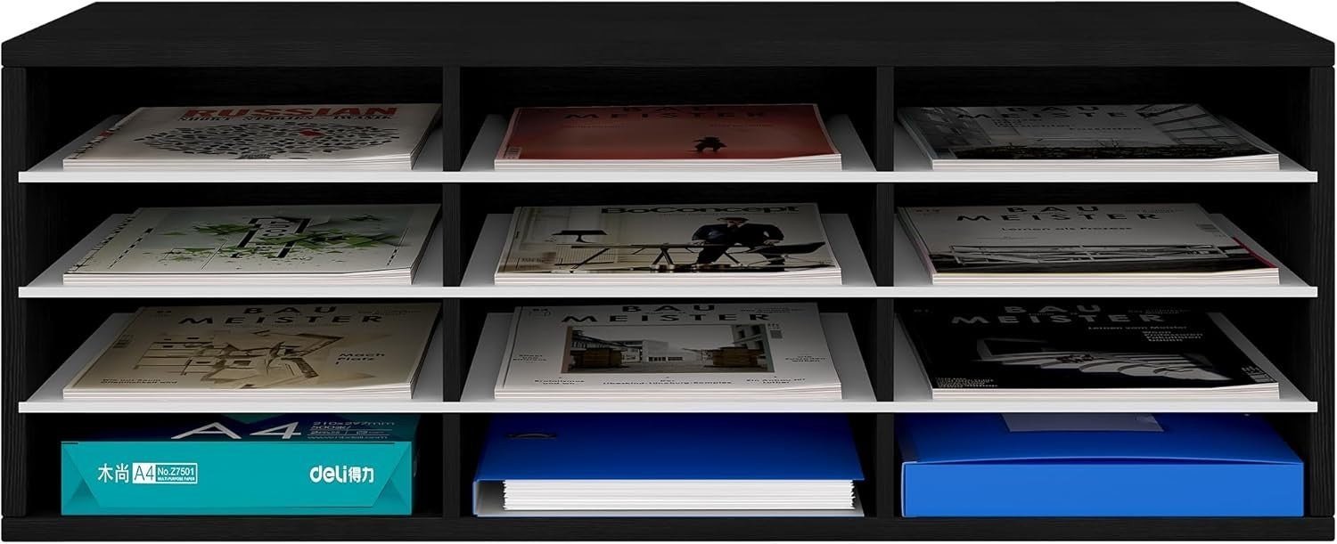 Desk File Organizer 12 Compartment Desktop Tray A4 Document Holder