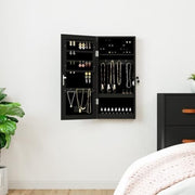 LED Wall Mounted Jewelry Cabinet Mirror Lockable Organizer Storage Unit
