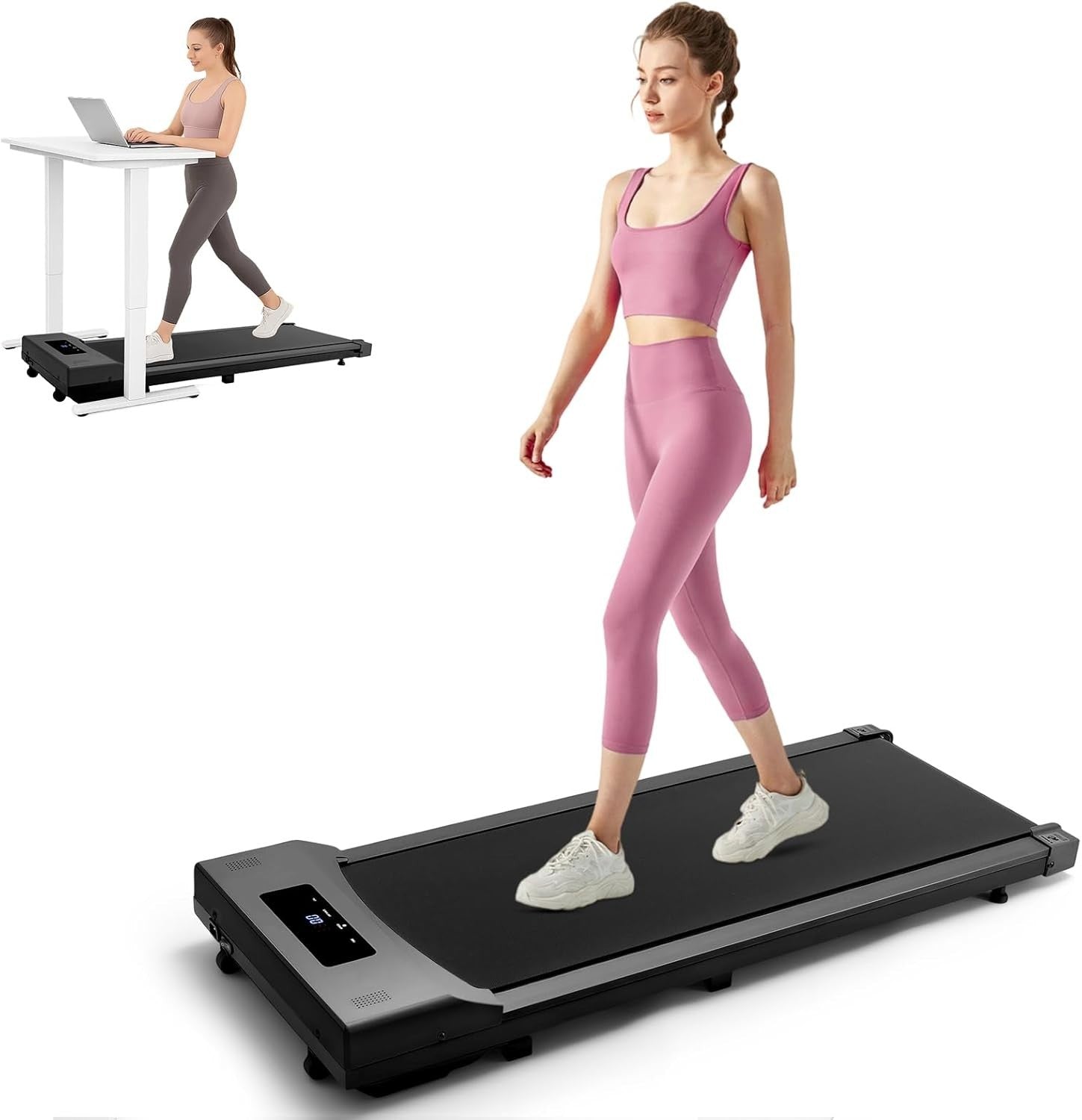 Home Office Walking Treadmill – Slim Motorised Under Desk Pad