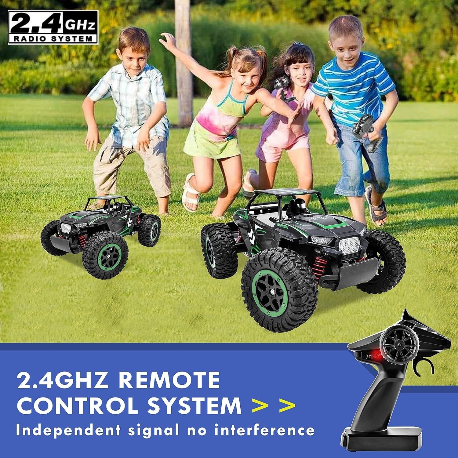 1:20 RC Monster Truck 15KMH Fast 2WD Off Road Car Rechargeable Remote Control