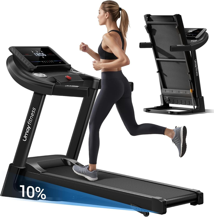 Folding Treadmill 3.0 HP Incline Home Gym Running Machine 14 km/h