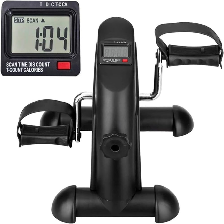 Mini Exercise Bike Pedal Exerciser for Legs & Arms LCD Resistance