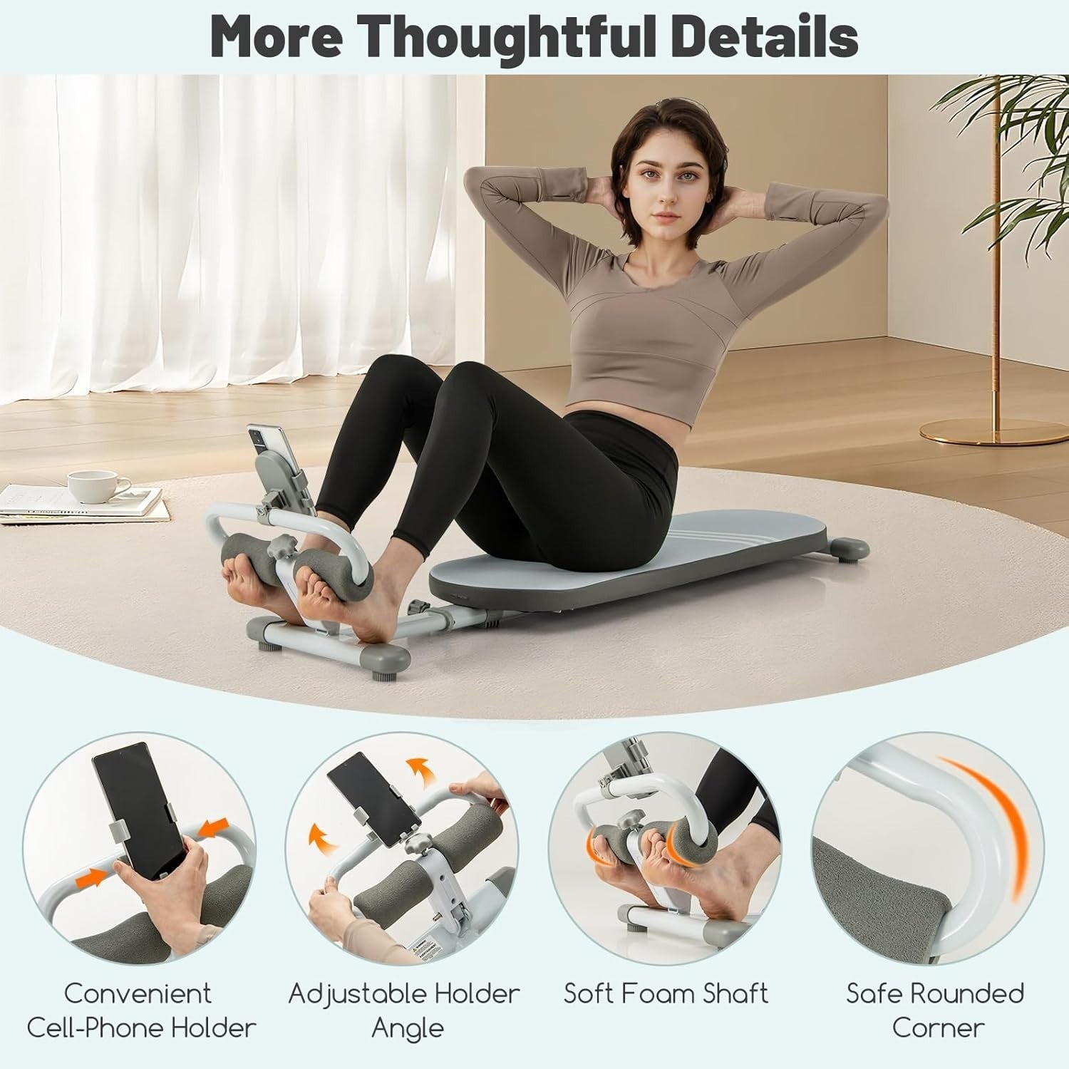 Foldable Sit Up Bench 150kg Adjustable Ab Crunch Home Gym Trainer