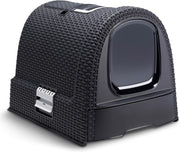 Covered Cat Litter Box Drawer System Odor Filter Scoop Easy Clean