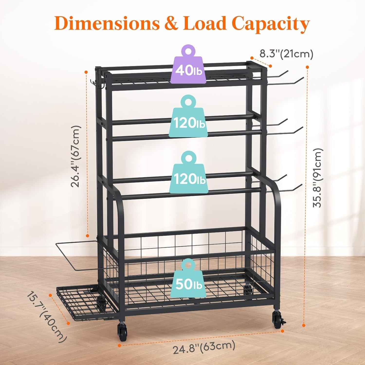 Adjustable 2-Tier Dumbbell & Fitness Equipment Rack – Home Gym Storage