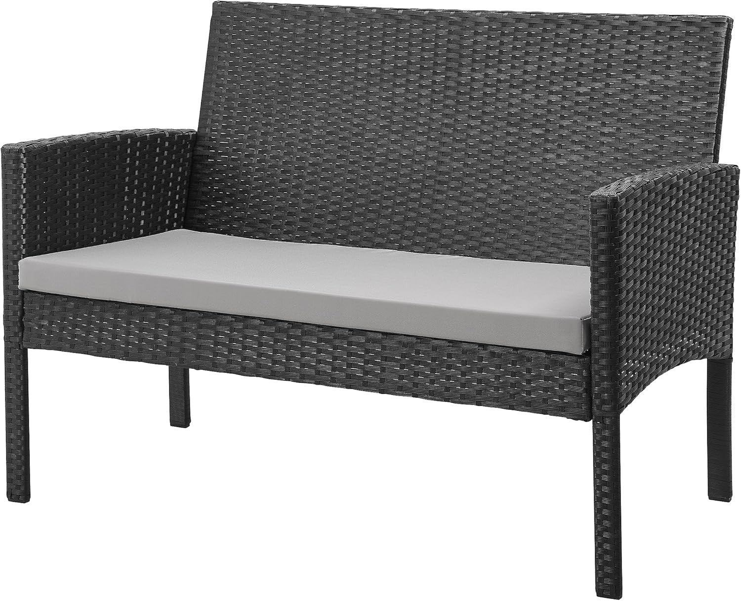 4 Seater Rattan Garden Furniture Set w/ Sofa Chairs Table Cushions