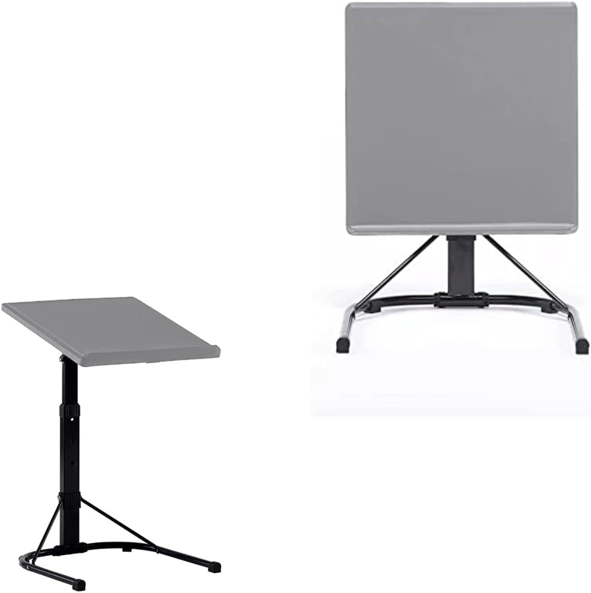 Grey Adjustable Overbed Table Tilting Laptop Tray Portable TV Stand