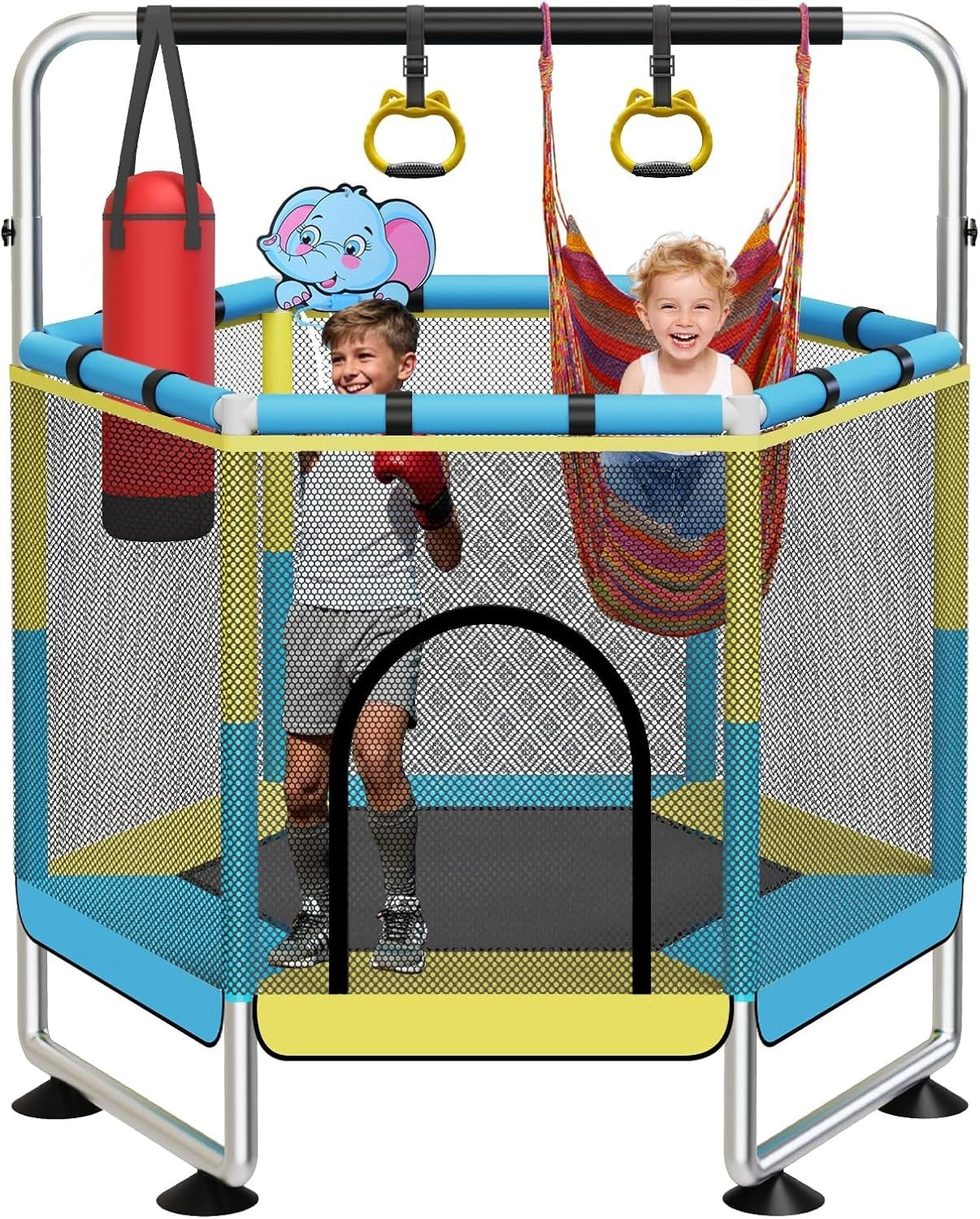 60in Kids Trampoline Safety Enclosure Indoor Outdoor Adjustable Bar