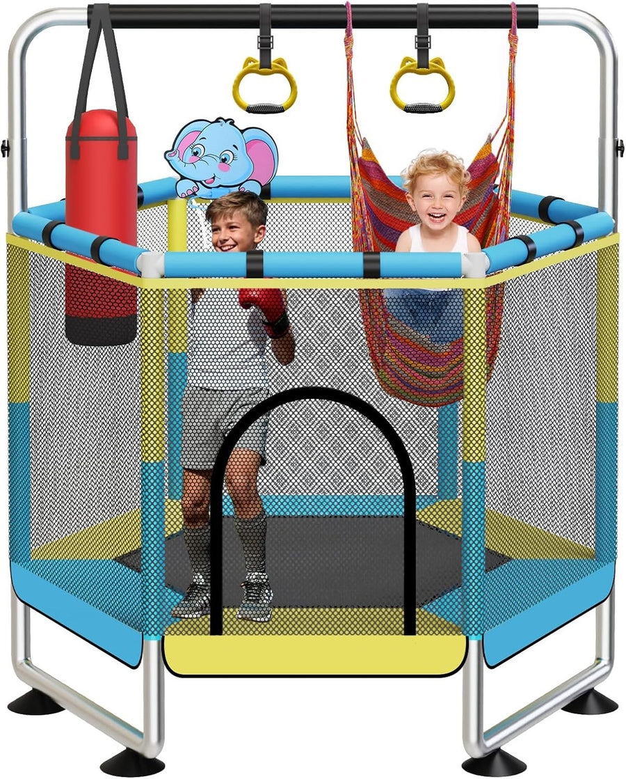 60in Kids Trampoline Safety Enclosure Indoor Outdoor Adjustable Bar